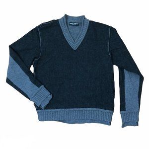 Dolce & Gabbana Men's 85% Virgin Wool Size 50/L Gray Factory Distressed Sweater